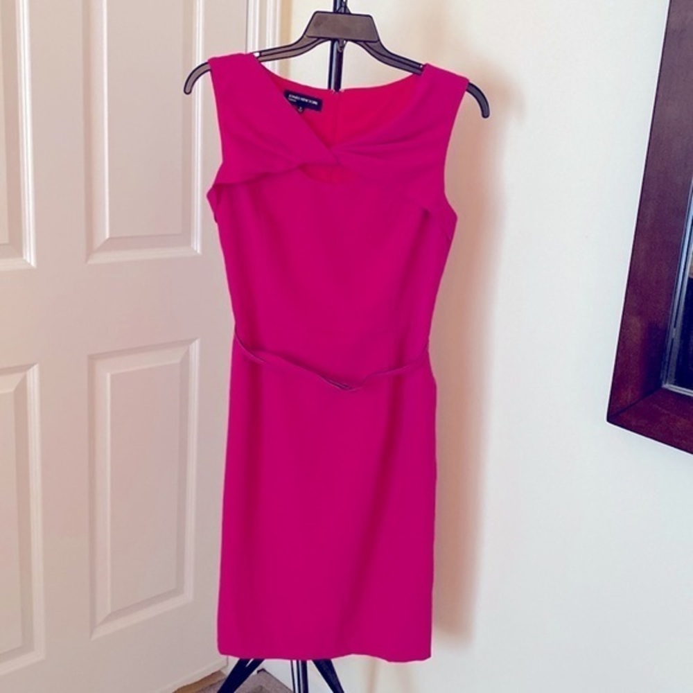 Hot pink midi dress